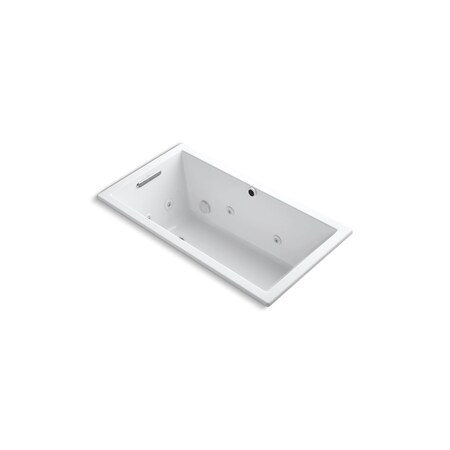 Kohler Underscore Rectangle 60" X 32" Heated Whirlpool Bath With End Drain 1168-JH-0